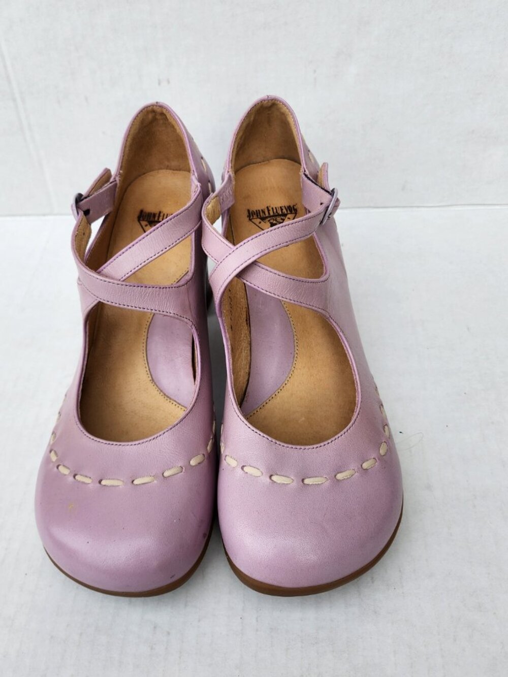 John Fluevog Hey Minstrel Lilac Purple Leather Mary Jane Heels 8.5 Rare Find - Picture 4 of 16